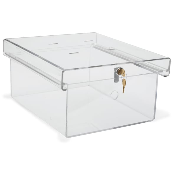 X-Large Clear Acrylic Refrigerator Lock Box (8"H x 14"W x 16"D)